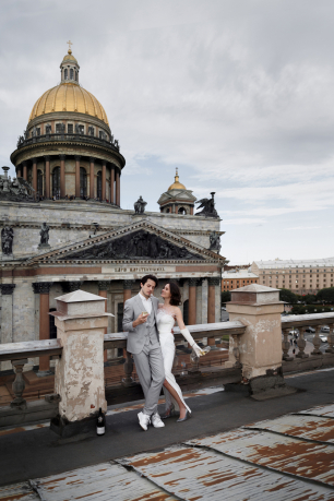 Свадебная фотосессия для двоих на крыше СПб
