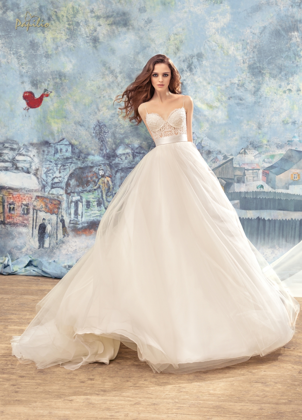 Свадебное платье 1723L «Соловей» и болеро