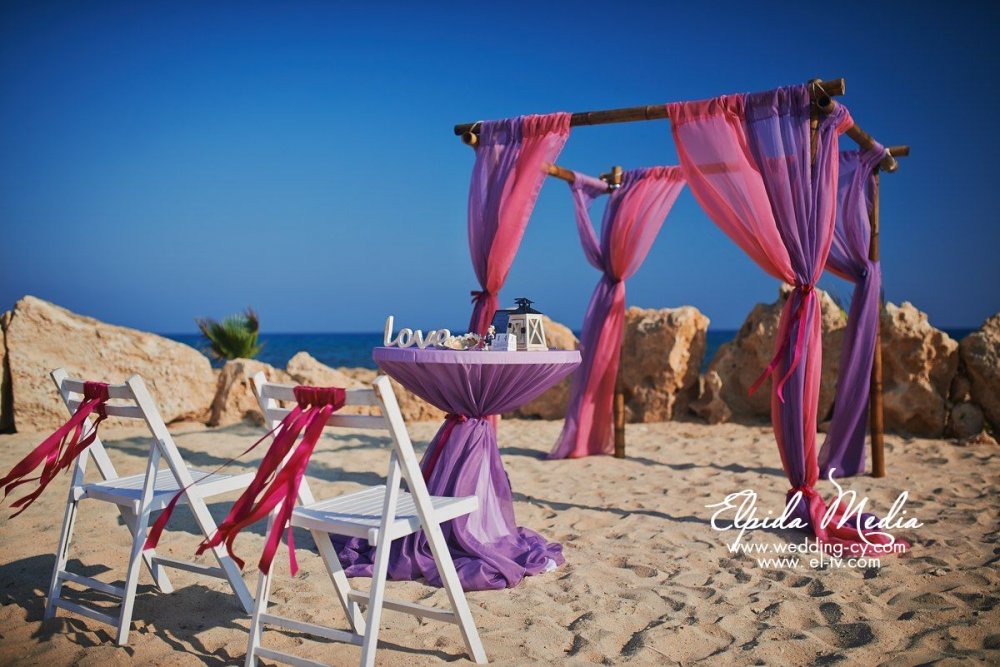 Свадьба на  Кипре. Свадьба на пляже.