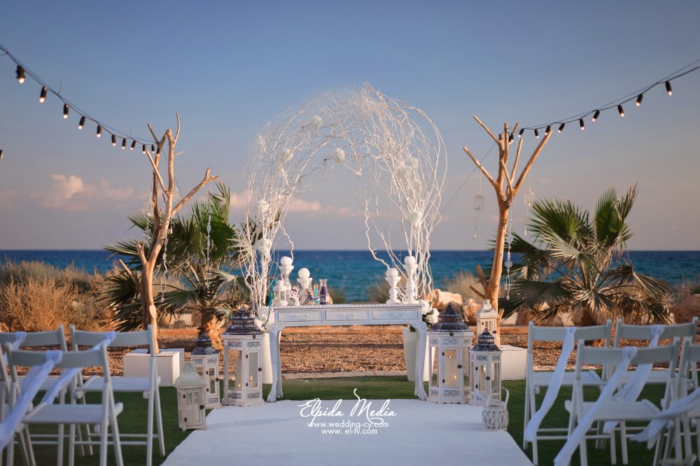 Свадьба на  Кипре. Регистрация на  закате. Регистрация на  море.