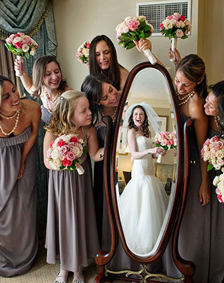 свадебные фото, невеста и подружки невесты
