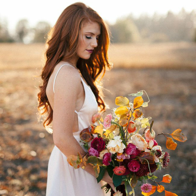 Осенняя невеста: 30 идей для макияжа и прически 