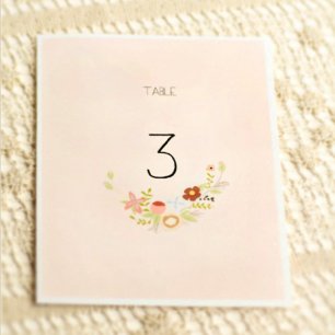 Как сделать номер стола с цветочным принтом