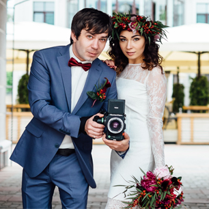 Свадьба Николая и Анны в цвете бордо