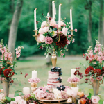 35 идей: высокие композиции для свадебных столов