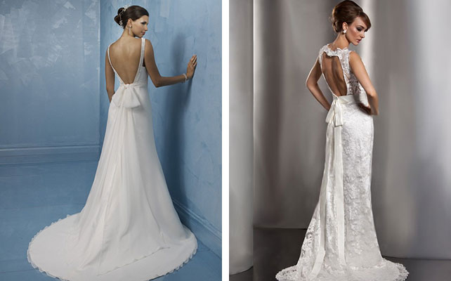 6 трендов свадебного сезона 2015, платья с открытой спиной