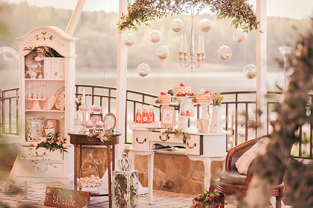 Свадьба в стиле винтажная классика, сладкий стол