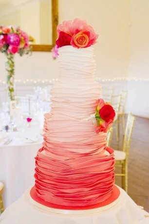 Свадебный торт в цвете омбре