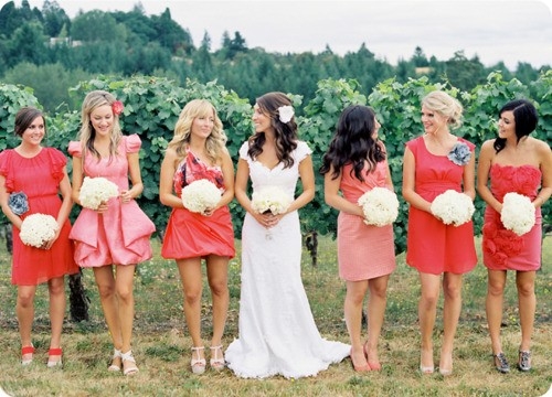 Фотосессия на свадьбе, Подружки невесты, Платья подружек невесты