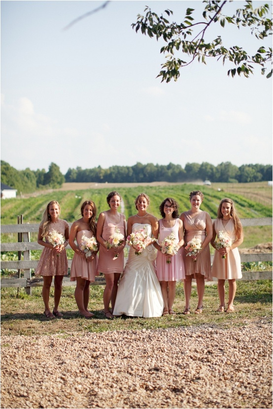 Свадебная фотосессия с подругами невесты, Подружки невесты, Платья подруг невесты