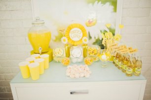 «Candy bar» в стиле лимонной свадьбы