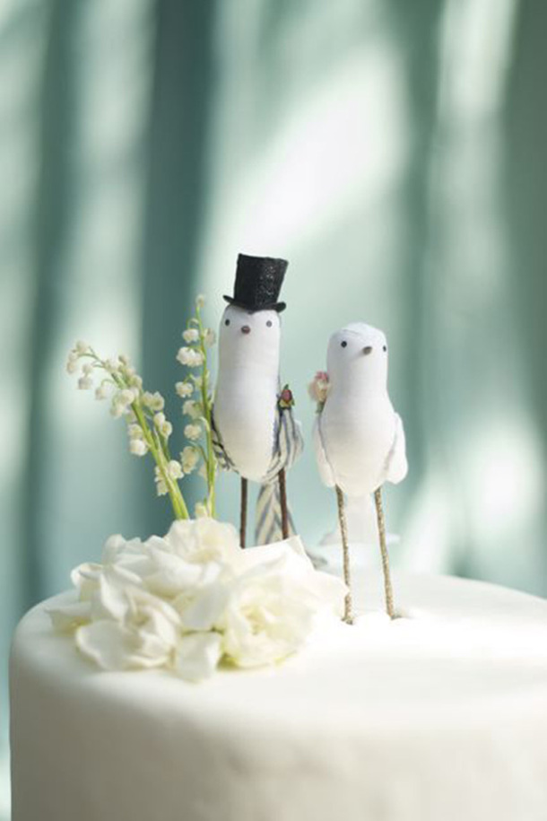Милые птички для украшения свадебного торта