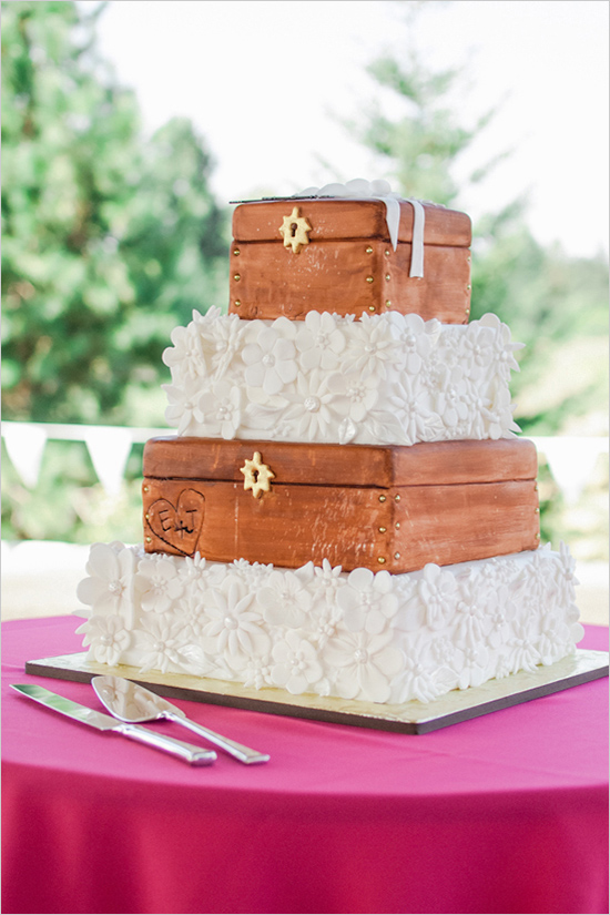 Свадебный торт: идеи и вдохновение - чемодан / сундук
