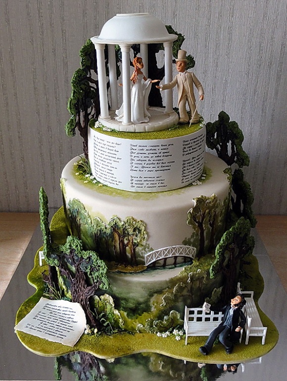 Свадебный торт: "живая" картинка