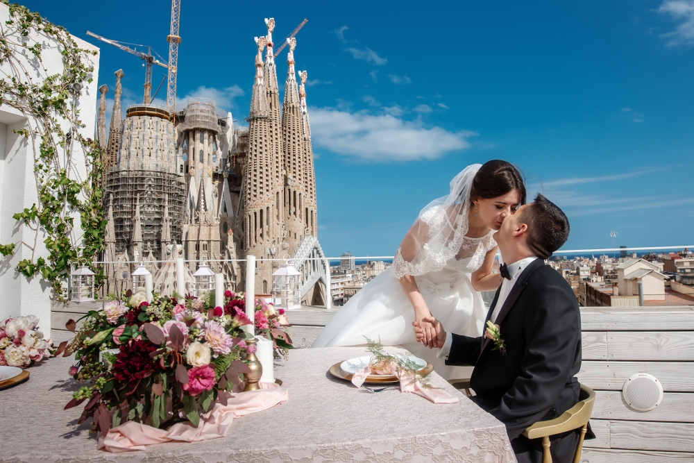 Крыши Барселоны - свадьба Катерины и Сергея в Испании