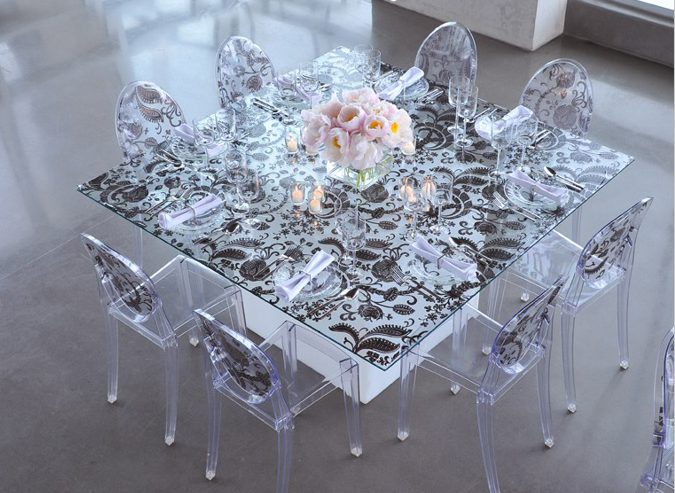 Стеклянный столик Vivid Ø 50 см
