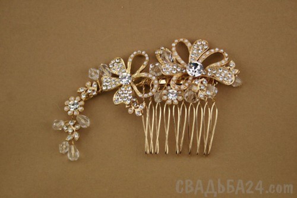 Гребень для волос со стразами
