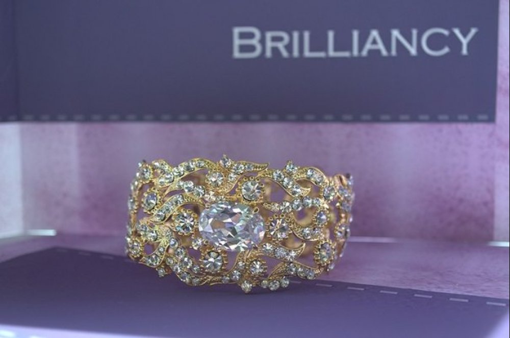 Браслет с родиевым покрытием (белое золото 725 пробы)