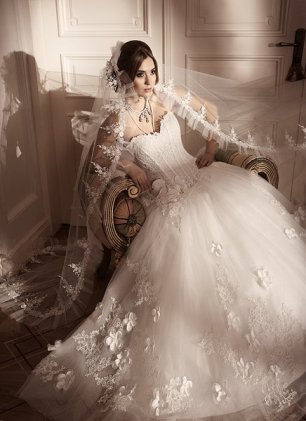 Фата с оригинальным рисунком