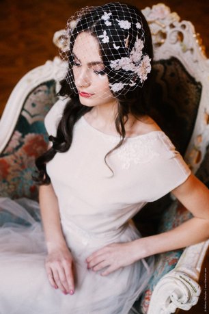 Лаконичная вуаль невесты