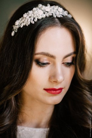 Жемчужный ободок для волос