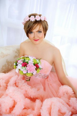 Букет невесты и веночек из полимерной глины