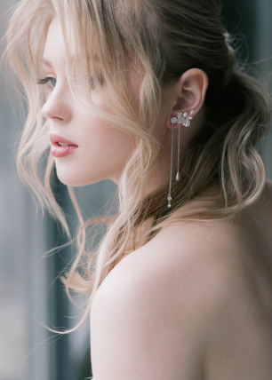 Свадебные серьги с жемчугом