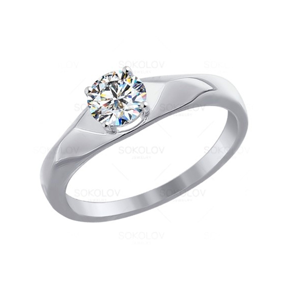 Помолвочное кольцо из белого золота с Swarovski
Размер 16,5 
8900 руб.
