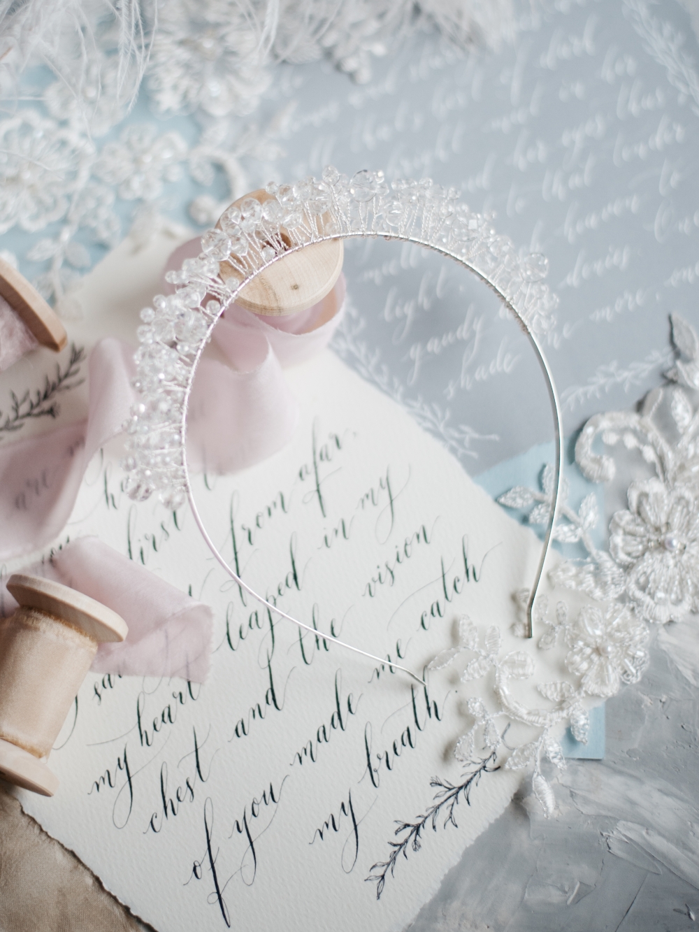 Ободок для прически невесты