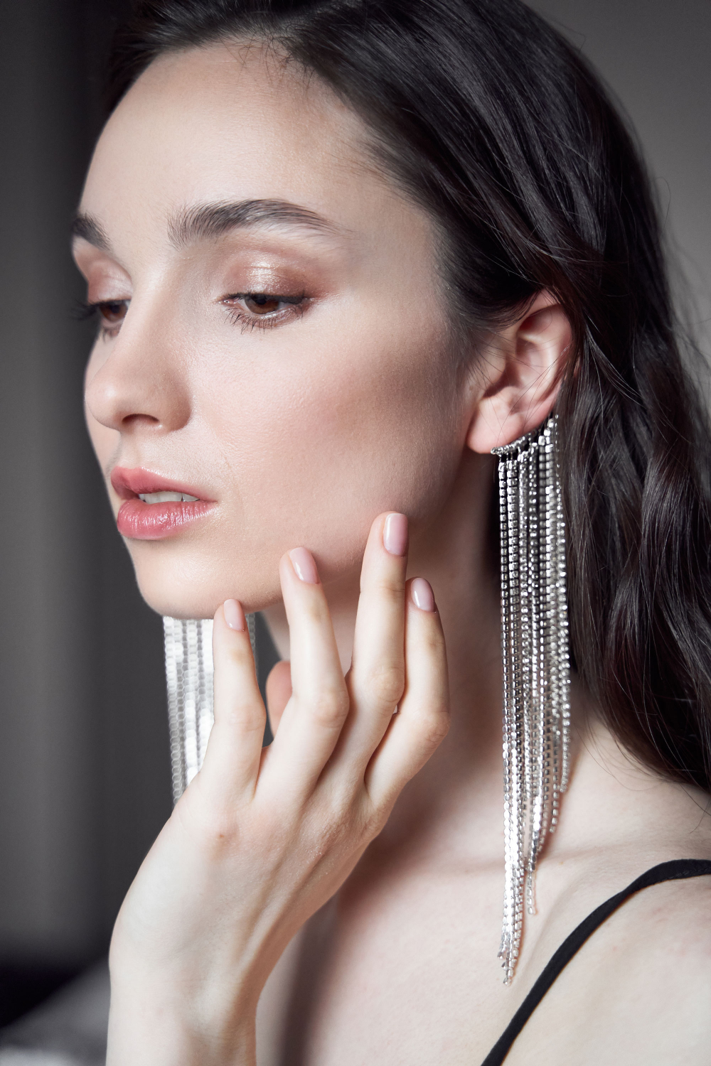 Парные каффы из страз