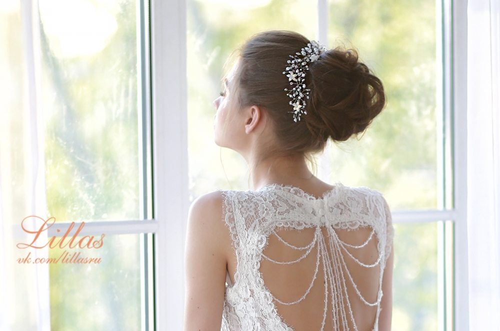 Венок для свадебной прически от Lillas.ru