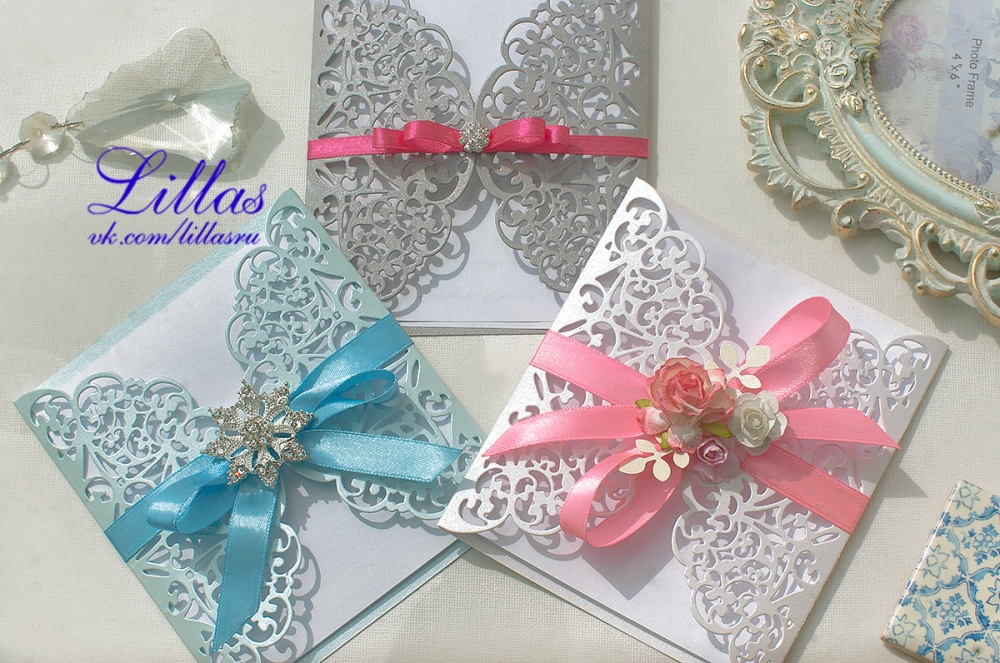 Резные свадебные приглашения от Lillas.ru