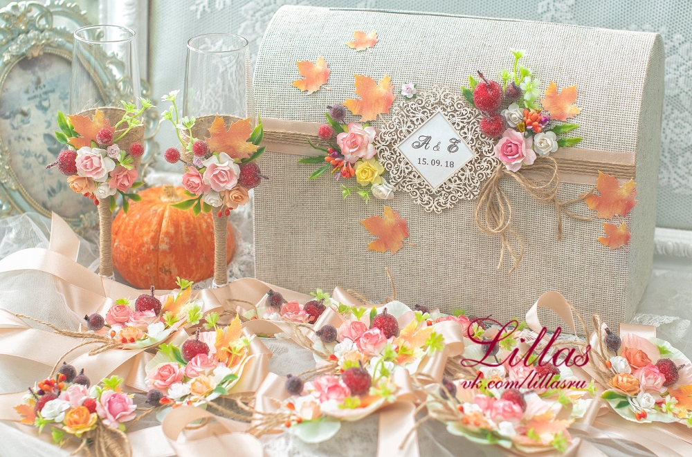 Свадебные аксессуары в стиле рустик от Lillas.ru