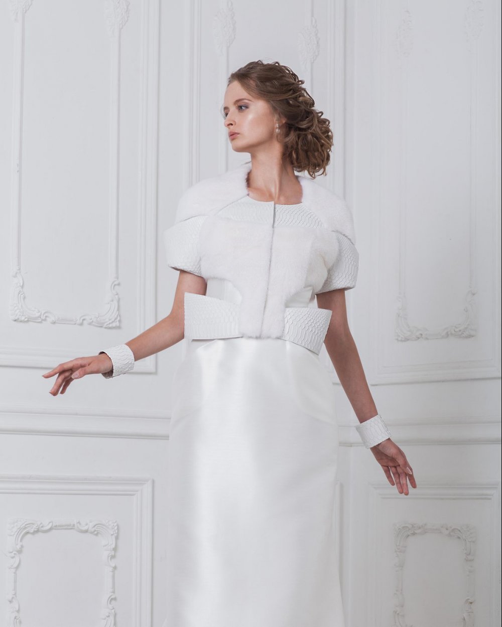 Блеро из норки и кожи питона Skornyakova Design