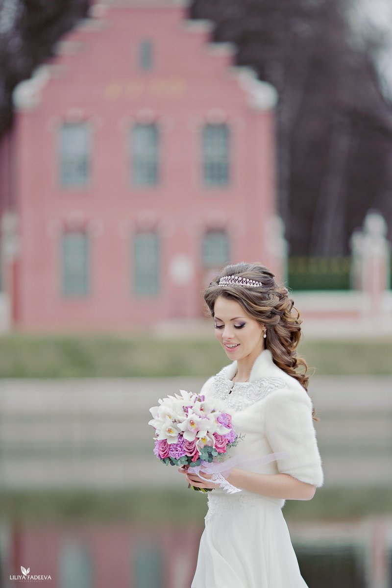 Болеро из норки для невесты