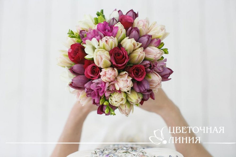 Весенний букет невесты