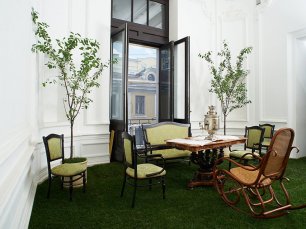 Уютный "Зеленый уголок" на свадьбе