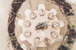 Лесная свадьба. Декор столов гостей