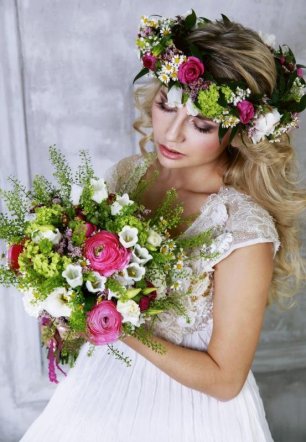 Флористика в образе невесты