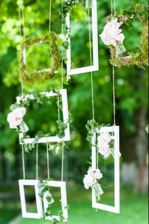 Рамки в декоре выездной регистрации