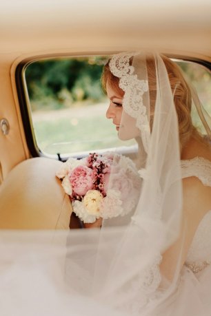 Букет невесты в нежно-розовом цвете