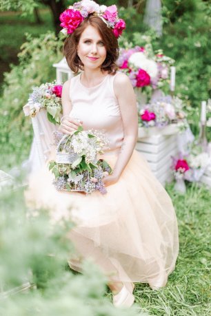 Невеста с винтажной клеткой