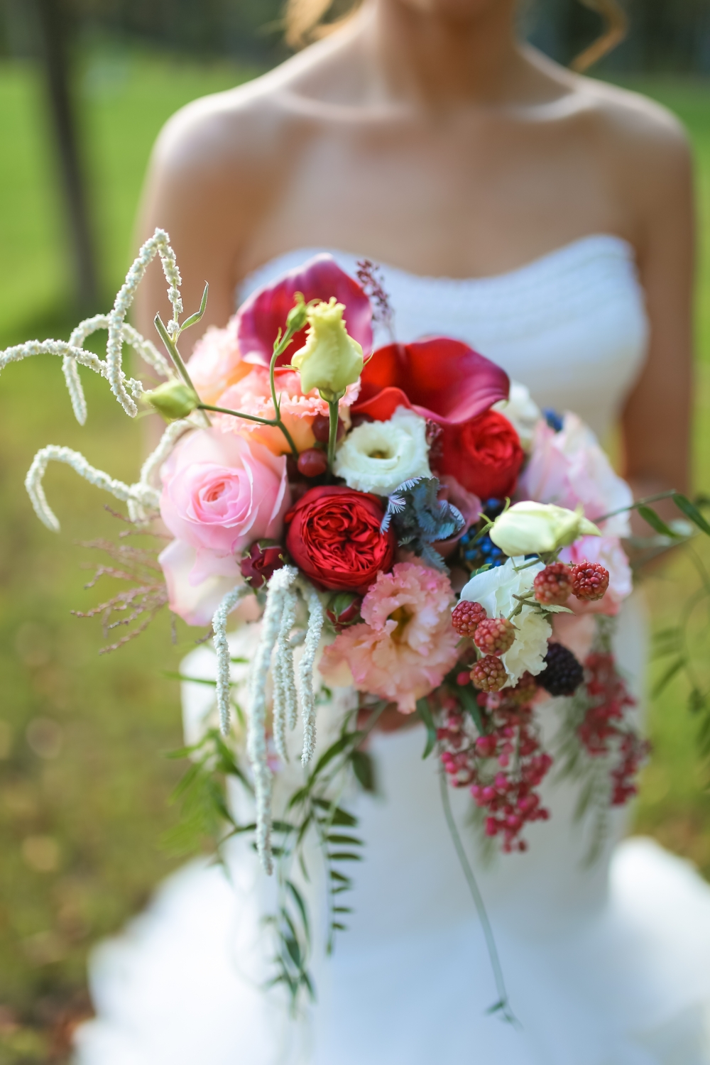 Букет невесты с винными нотками