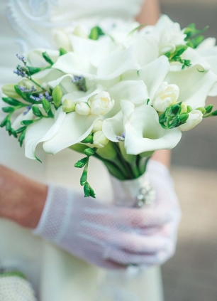 Каллы в свадебном букете