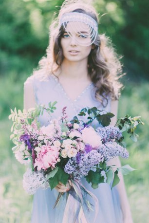 Свадебный букет с сиренью