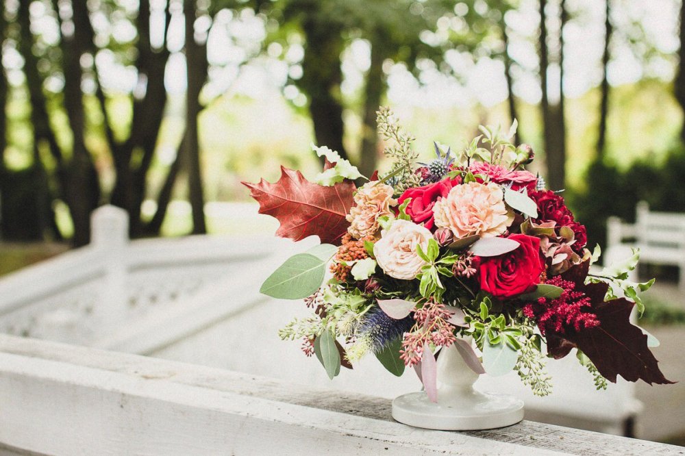 Копмозиция на столы гостей. Свадьба в осеннем стиле