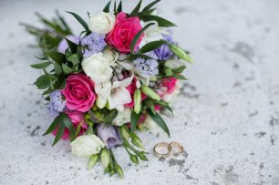 Букет невесты в розовом цвете