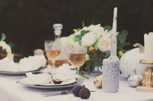 Оформление стола для осенней лавстори