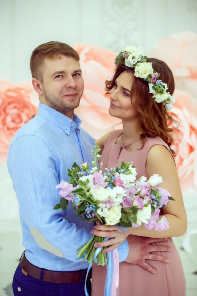 Нежный букет невесты и веночек