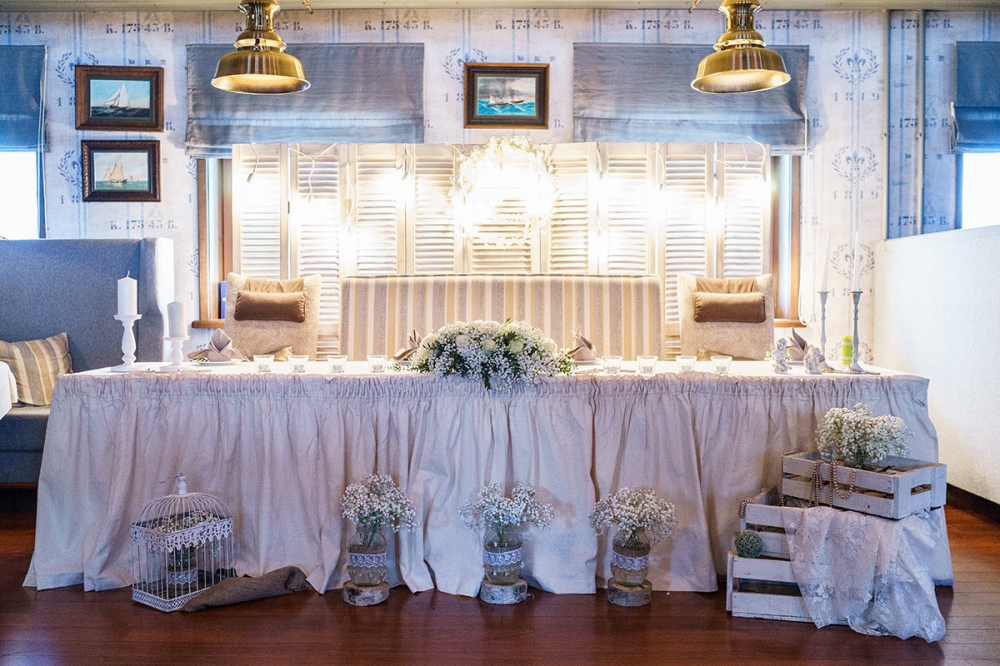 Оформление свадьбы Владимира и Елены в стиле рустик 2017.02.10 г. в ресторане "Паратовъ"